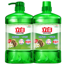 再降价、PLUS会员：立白 茶籽洗洁精1.45kg*2瓶