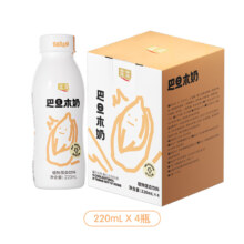 露露 原味巴旦木奶 无糖款 220ml*4瓶