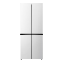 TCL 407升十字对开双开门家用小型白色电冰箱四门变频节能风冷无霜以旧换新【408青春版】R407V3-U