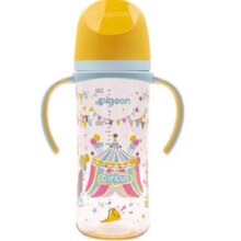 贝亲 宽口径PPSU奶瓶 新生儿奶瓶 第3代自然实感 马戏团 330ml 9-12月 自带LL奶嘴