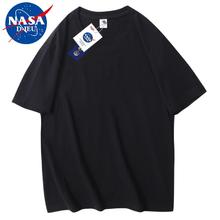 nasa 纯棉t恤男女衣服夏季宽松全棉短袖