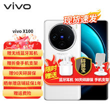 vivo X100 蓝晶×天玑9300 5000mAh蓝海电池 蔡司级长焦 120W双芯闪充 白月光 12+256G(活动专享版)