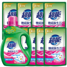 PLUS会员：超能 双离子洗衣液 焕彩新生 11斤装(1.5kg+500g*8袋)