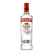 斯米诺（Smirnoff）伏特加 洋酒 40度 调酒 基酒 英国进口 【百搭基酒】 700mL 1瓶