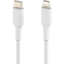 贝尔金（BELKIN）苹果数据线 PD快充 Type-C转Lightning充电线 MFi认证 iPhone手机充电线 1米白色 CAA003