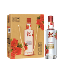 郎酒【官方授权】顺品郎480红顺480浓酱兼香型光瓶粮食白酒过节送礼 45度 480mL 6瓶 红顺480礼盒装