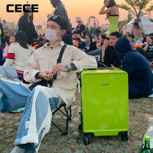 CECE ins铝框行李箱20寸登机箱女24寸拉杆箱男旅行密码箱