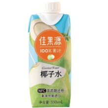 PLUS会员：佳果源 100%NFC椰子水 330ml*6瓶