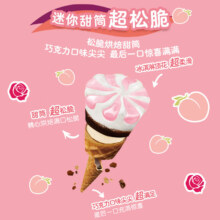 plus会员：可爱多和路雪 迷你可爱多|功夫熊猫 甜筒玫瑰&白桃口味冰淇淋 20g*10支*10件