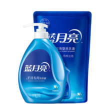 蓝月亮洗衣液 手洗专用洗衣液 促销瓶装组合 风清白兰 500g+500g 蓝色
