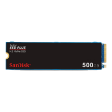 plus会员：SanDisk 闪迪 M.2 固态硬盘加强版 500GB NVMe （PCIe3.0）