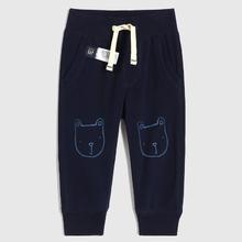 Gap 盖璞 新生婴儿法式圈织软卫裤690716 秋冬款儿童装洋气束脚运动裤
