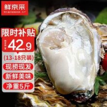 31日20点，鲜京采 生蚝  净重5斤 3XL 13-18只装