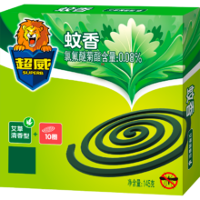 PLUS会员、微信小程序：超威 蚊香加大盘薄荷香型10圈 1盒