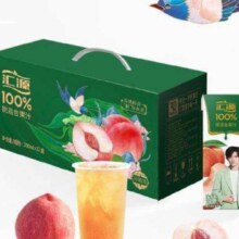 限地区，plus会员:汇源100%桃混合果汁200ml*12盒