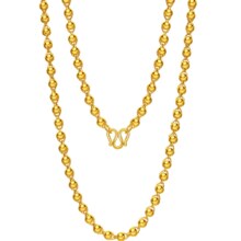 88VIP：CHJ JEWELLERY 潮宏基 足金项链黄金颈饰圆珠套链 QVG30000531 12.95g
