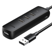 绿联USB3.0分线器 HUB集线器扩展坞 高速4口拓展坞  笔记本电脑转接头一拖多延长线转换器线带供电口
