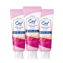 皓乐齿（Ora2）亮白净色牙膏 鲜桃薄荷140g*3 清新口气美白去渍去黄