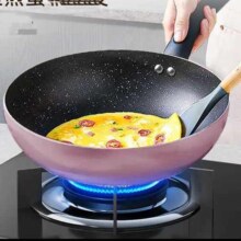 京东百亿补贴、PLUS会员：美的（Midea）炒锅 炒菜锅煎锅麦饭石色平底不粘炒锅有盖 28cm