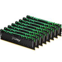 金士顿 (Kingston) FURY 256GB(32G×8)套装 DDR4 3200 台式机内存条 Renegade叛逆者系列 RGB灯条 骇客神条