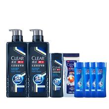 CLEAR 清扬 专研去屑头皮护理5倍冰爽型洗发水570g*2+100g*2 洗发露洗头膏C罗*再赠洗发水100g*4瓶