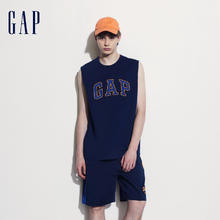 Gap 盖璞 男女装2024夏季新款字母印花logo无袖背心宽松叠穿上衣465657