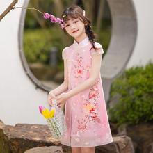 redkids 红孩儿 童旗袍裙女孩连衣裙2024新款儿童裙子中大童女童中国风夏季