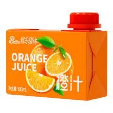 稼乐碧林碧林果汁 鲜橙汁100mL*24盒*4件