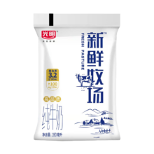 plus会员:光明 新鲜牧场纯牛奶 180ml*10袋