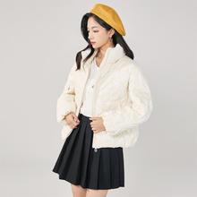 雪中飞 女式时尚短款羽绒服灵动自在立体剪裁舒适面料立领外套羽绒服女