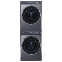 再降价、PLUS会员：Haier 海尔 云溪系列 XQG100-BD14376LU1+HGY100-F376U1 热泵洗烘套装 极夜灰