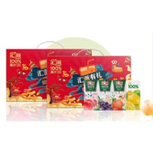 汇源100%果汁 臻贵礼盒1L*5盒 至少3种口味 2箱装