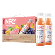 plus会员：农夫山泉 NFC果汁饮料 100%NFC番石榴混合汁300ml*10瓶 礼盒 多口味可选