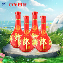 京东百亿补贴、plus会员:郎酒红花郎十 53度 酱香型白酒 500ml *4 组合装