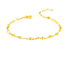 China Gold 中国黄金 黄金手链女款足金流光春节新年 流光足金手链+证书礼盒