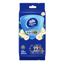 14日0点，限量3000件，plus会员：维达（Vinda）杀菌湿巾10片 山茶花 细菌杀灭率99.9%