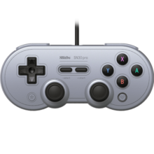 八位堂 8BitDo SN30 Pro 有线版 游戏手柄有线PC电脑任天堂NS Switch/Lite游戏机steam振动双打 浅灰色