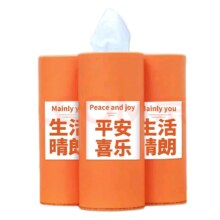 世帅车载纸巾家用纸巾盒圆筒抽纸 加厚1筒40抽装正装 车家两用