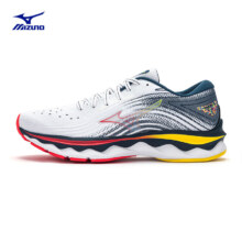 美津浓（MIZUNO）女子跑步慢跑鞋 脚感柔软 减震回弹 WAVE SKY 6 36.5码