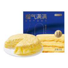 京东百亿补贴、plus会员:京东京造 榴莲千层6寸500g 榴莲肉40% 生日蛋糕冷冻下午茶甜品