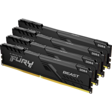 金士顿 (Kingston) FURY 64GB(16G×4)套装 DDR4 3200 台式机内存条 Beast野兽系列 骇客神条