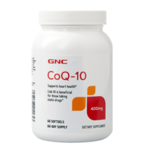 GNC健安喜 辅酶Q10软胶囊 400mg*60粒/瓶 高浓度含量 中老年心血管健康 海外原装进口