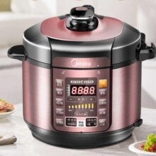 美的（Midea） 电压力锅 电高压锅 家用大容量多功能定时预约高压电饭煲电饭锅 一锅双胆【大旋钮操作】5升