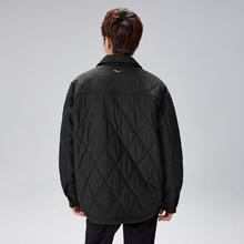 PEACEBIRD 太平鸟 男士菱格纹夹棉棉服