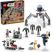 京东PLUS：LEGO 乐高 星球大战系列 75372 克隆人士兵与战斗机器人战斗套装