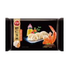 plus会员:三全虾皇饺 私厨虾仁玉米水饺480g(30只)＊3件