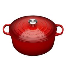 LE CREUSET 酷彩 圆形锅铸铁珐琅汤锅 26cm 樱桃红