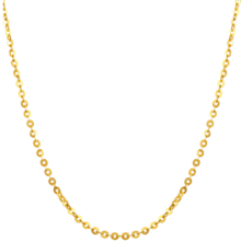 周六福（ZLF）     18k金项链女玫瑰金彩金项链O字素链女生 黄-41+5cm（0.8-1g） 素链