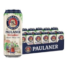 plus会员：保拉纳（Paulaner）柏龙 德国进口 小麦白啤 500mL 12罐+凑单
