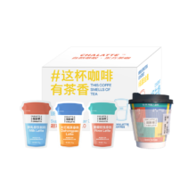 PLUS会员：CHALATTE 花田萃 3风味咖啡速溶冻干粉拿铁20g*3杯+外带杯*1 无白糖